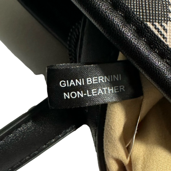 Giani Bernini Saffiano Plaid Medium Size Bag with Double Shoulder Straps - Picture 8 of 8